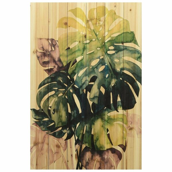 Empire Art Direct 36 x 24 in. Twilight Palms IV Arte De Legno Digital Print on Solid Wood Wall Art ADL-125091-3624